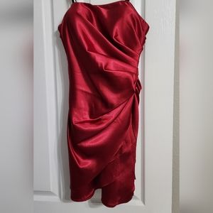 Red cocktail dress